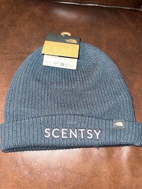 NWT The North Face Navy Knit Cuffed Circular Rib Beanie OSFA Unisex